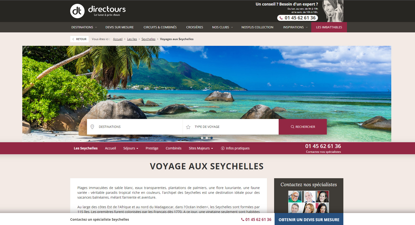 Découvrez nos plus belles sélections de séjours aux Seychelles